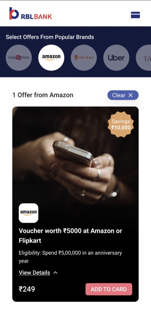 Offers filtered to one brand, Amazon